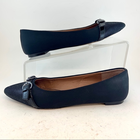 Donald Pliner Lizard Bettia Buckle Ballet Flats - Picture 5 of 11